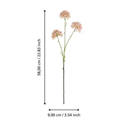 Eglo - Veštački ružičast cvet 58 cm