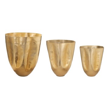 Eglo 428392 - SET 3x metalna vaza OKAYAMA zlatna