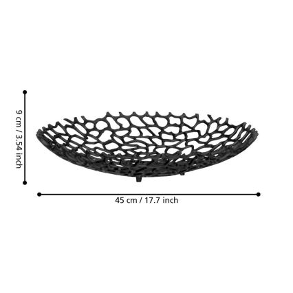 Eglo 429737 - Dekorativna posuda KIMITSU, prečnik 45 cm, crna