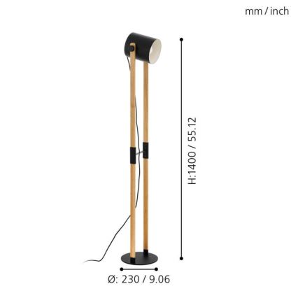Eglo - Stojeća lampa 1xE27/28W/230V