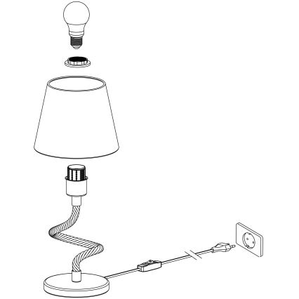 Eglo - Stona lampa 1xE27/28W/230V
