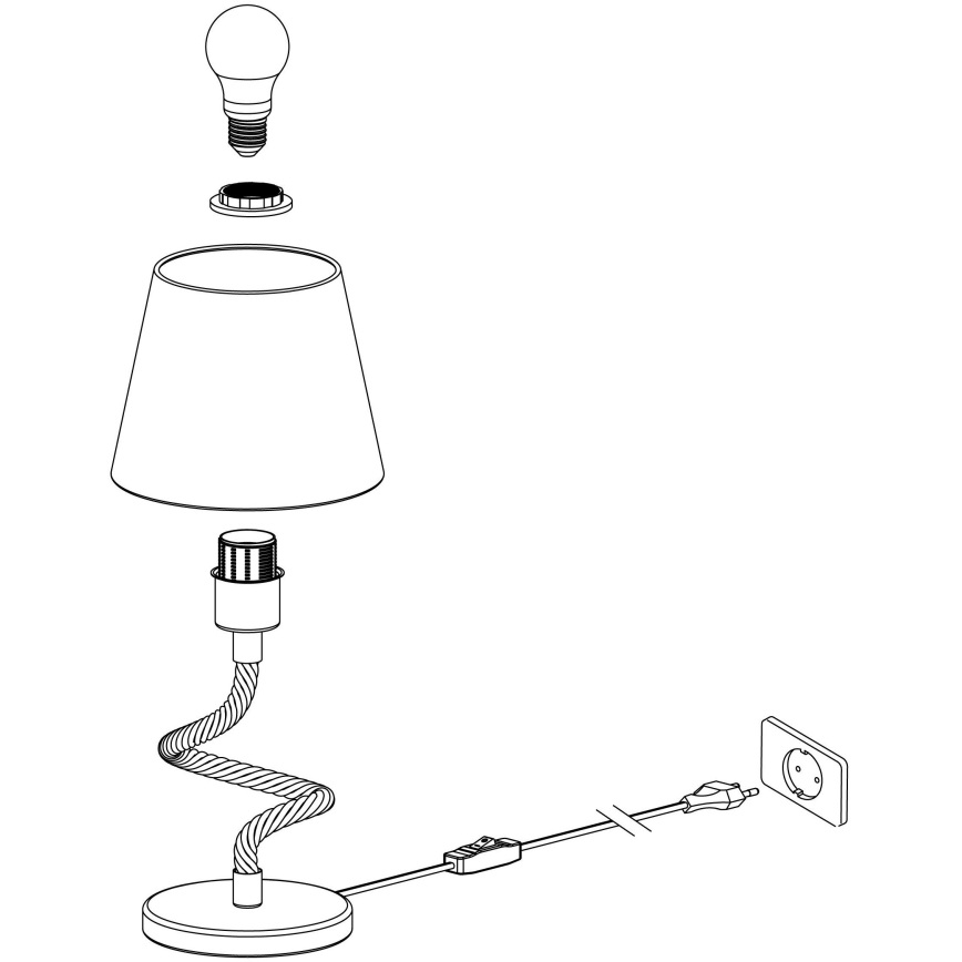Eglo - Stona lampa 1xE27/28W/230V
