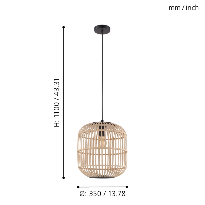 Eglo - Luster na kablu 1xE27/28W/230V
