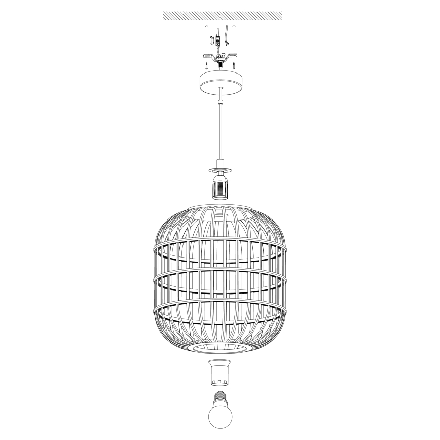 Eglo - Luster na kablu 1xE27/28W/230V