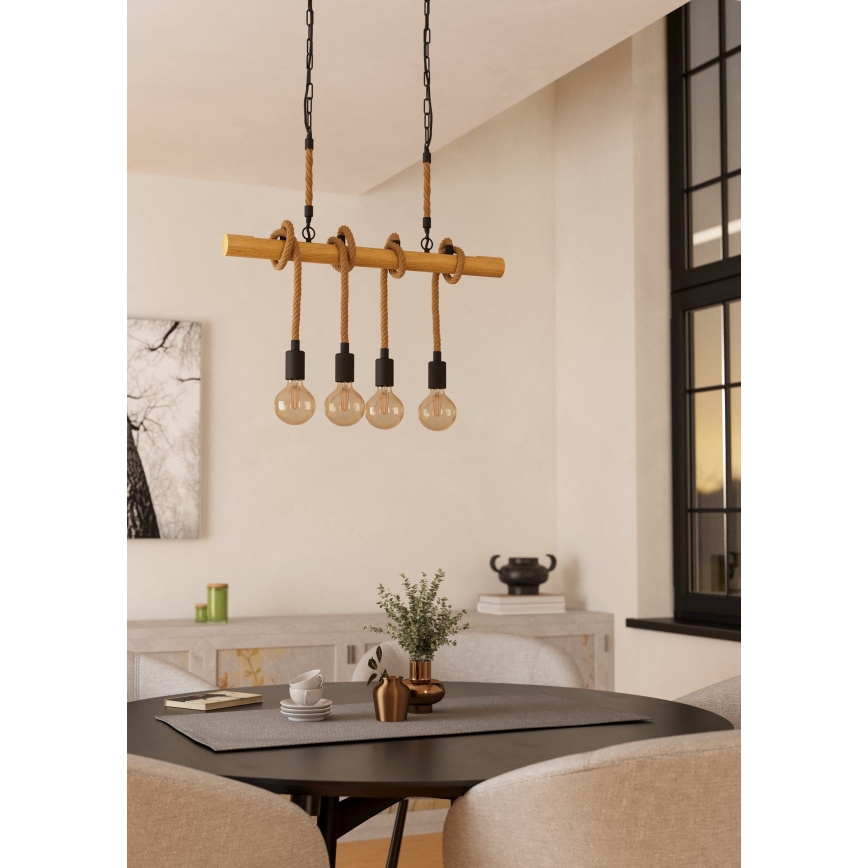 Eglo 43318 - Luster na lancu YOUNGSTOWN 4xE27/40W/230V