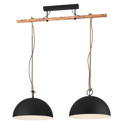 Eglo 43397 - Luster na sajli HODSOLL 2xE27/40W/230V