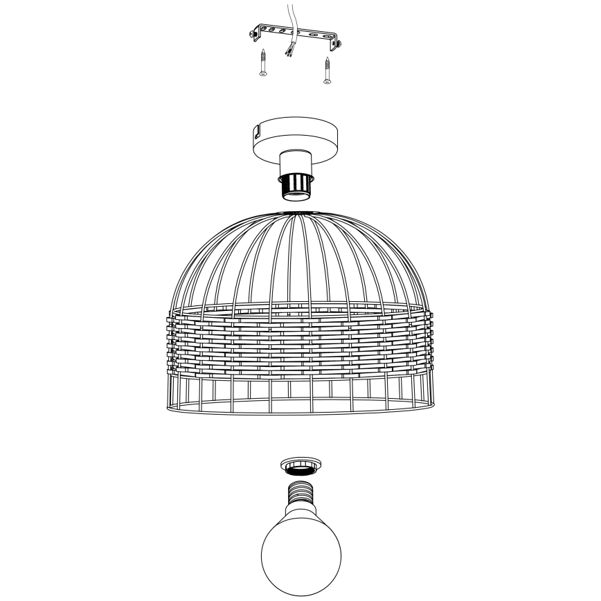 Eglo - Plafonsko svetlo 1xE27/60W/230V