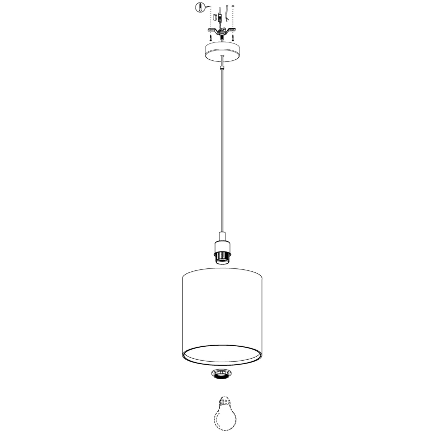 Eglo - Viseći luster na sajli 1xE27/40W/230V
