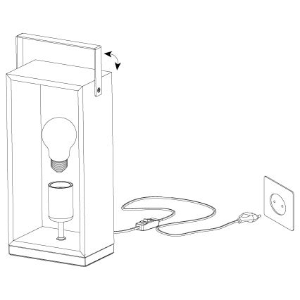 Eglo - Stona lampa 1xE27/40W/230V