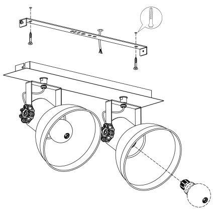 Eglo - Spot svetiljka 2xE27/40W/230V