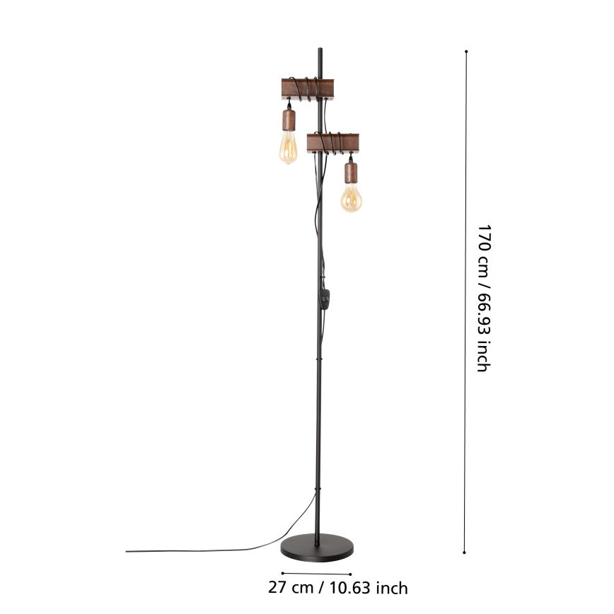 Eglo - Podna lampa TOWNSHEND 2xE27/10W/230V
