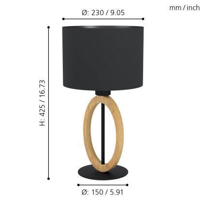 Eglo - Stona lampa 1xE27/40W/230V