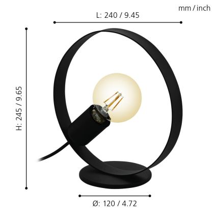 Eglo - Stona lampa 1xE27/40W/230V