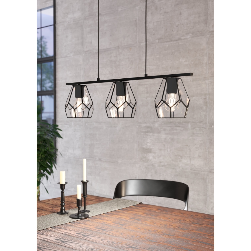 Eglo - LED luster na sajli 3xE27/40W/230V