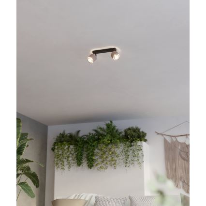 Eglo - Zidna svetiljka 2xE14/40W/230V crna/bež