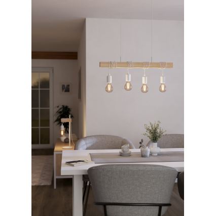 Eglo - Luster na sajli TOWNSHEND 4xE27/60W/230V