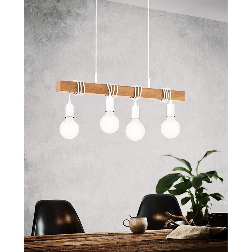 Eglo - Luster na sajli TOWNSHEND 4xE27/60W/230V