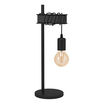 Eglo 43714 - Stona lampa TOWNSHEND 1xE27/10W/230V crna