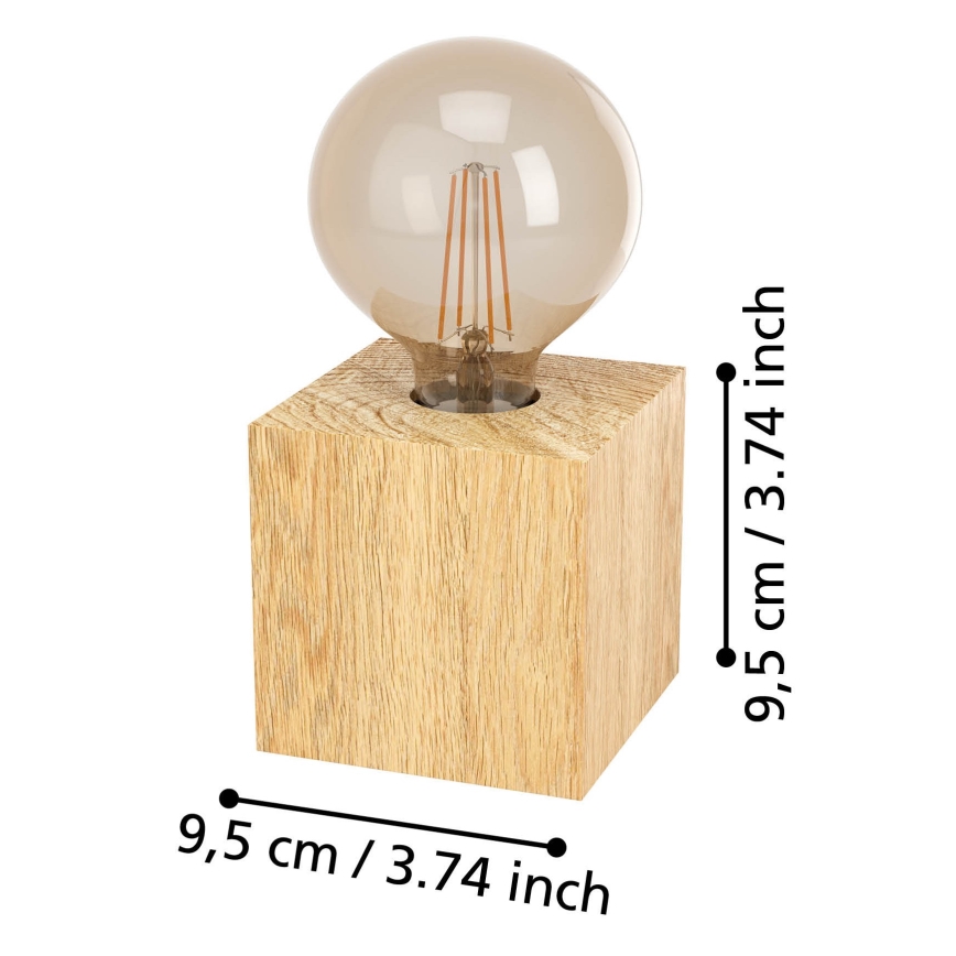 Eglo - Stona lampa 1xE27/40W/230V bež