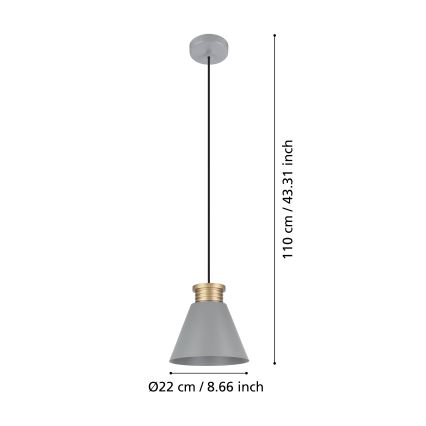 Eglo - Luster na sajli 1xE27/40W/230V