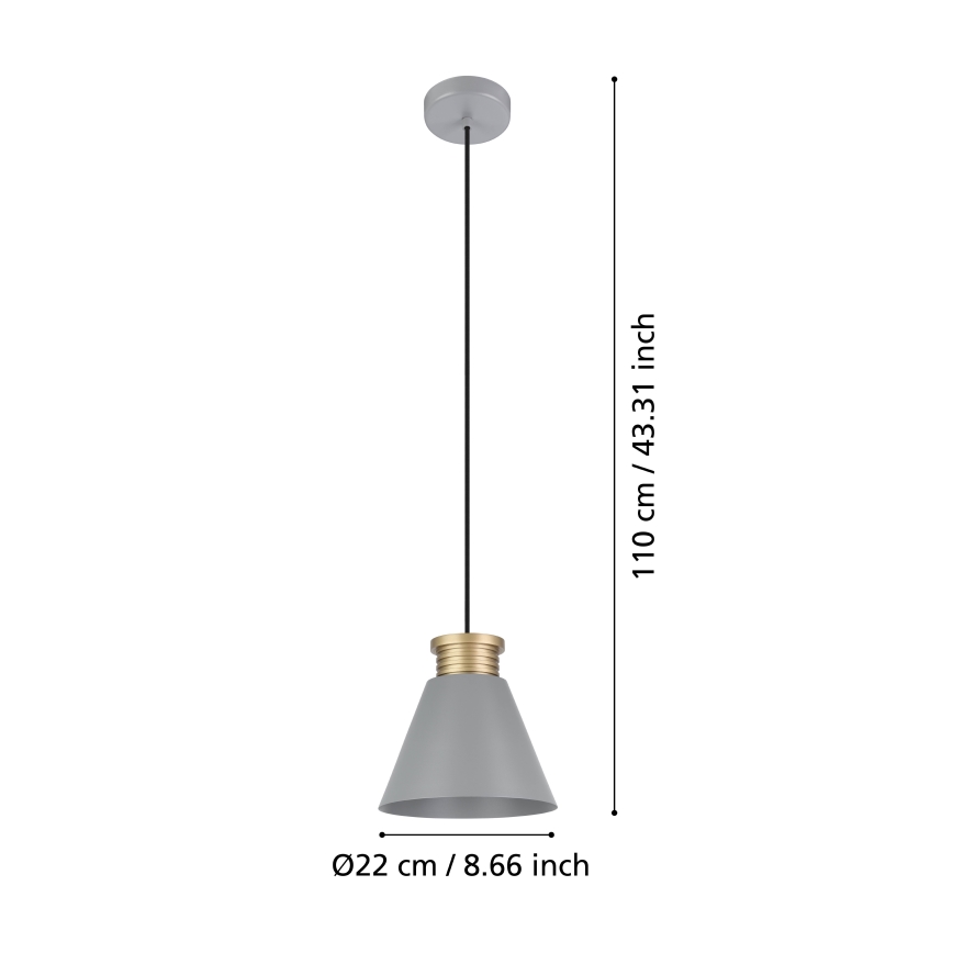 Eglo - Luster na sajli 1xE27/40W/230V
