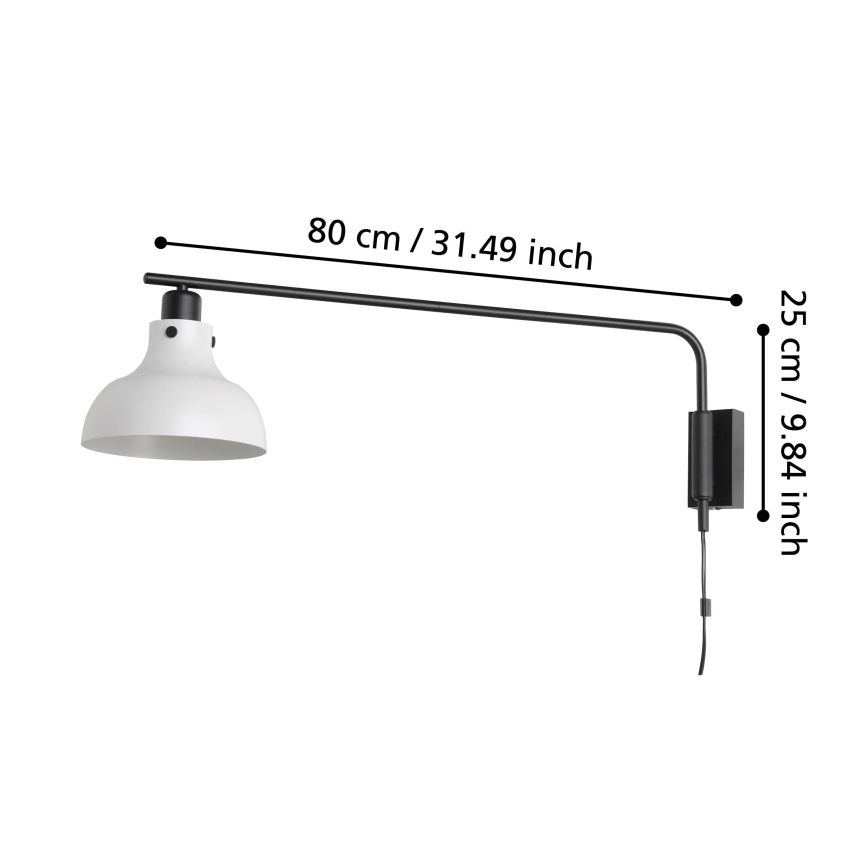 Eglo - Zidno svetlo 1xE27/40W/230V