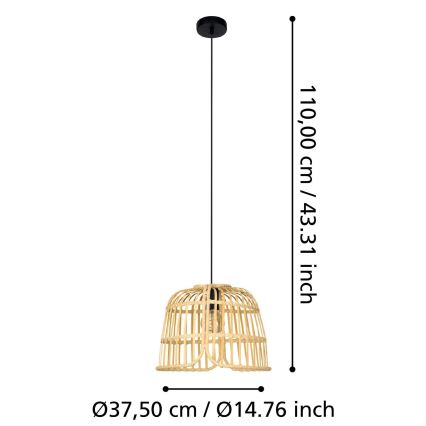 Eglo - Luster na sajli 1xE27/40W/230V