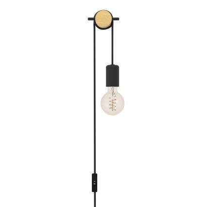 Eglo - Zidna lampa 1xE27/13W/230V crna/bež