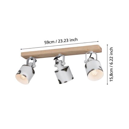 Eglo - Spot svetiljka 3xE27/40W/230V