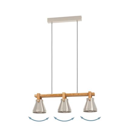 Eglo - Luster на sajli 3xE27/40W/230V
