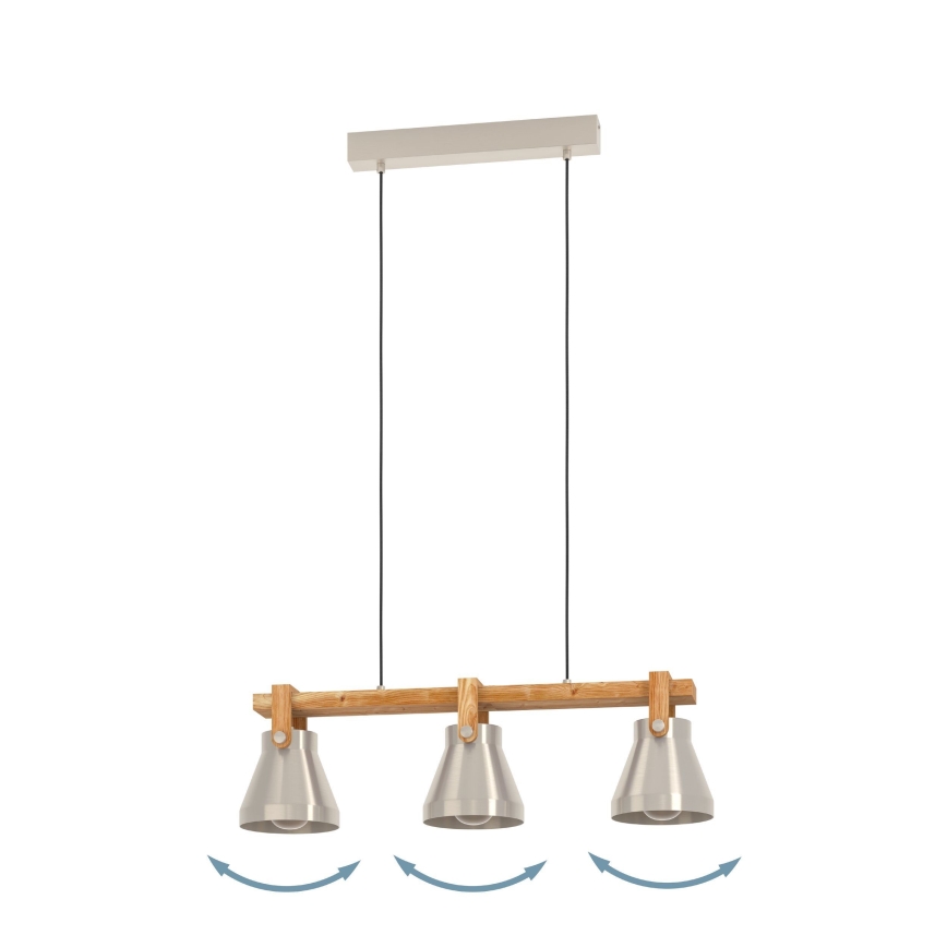 Eglo - Luster на sajli 3xE27/40W/230V