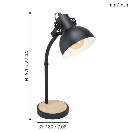 Eglo - Stona lampa 1x E27/28W/230V