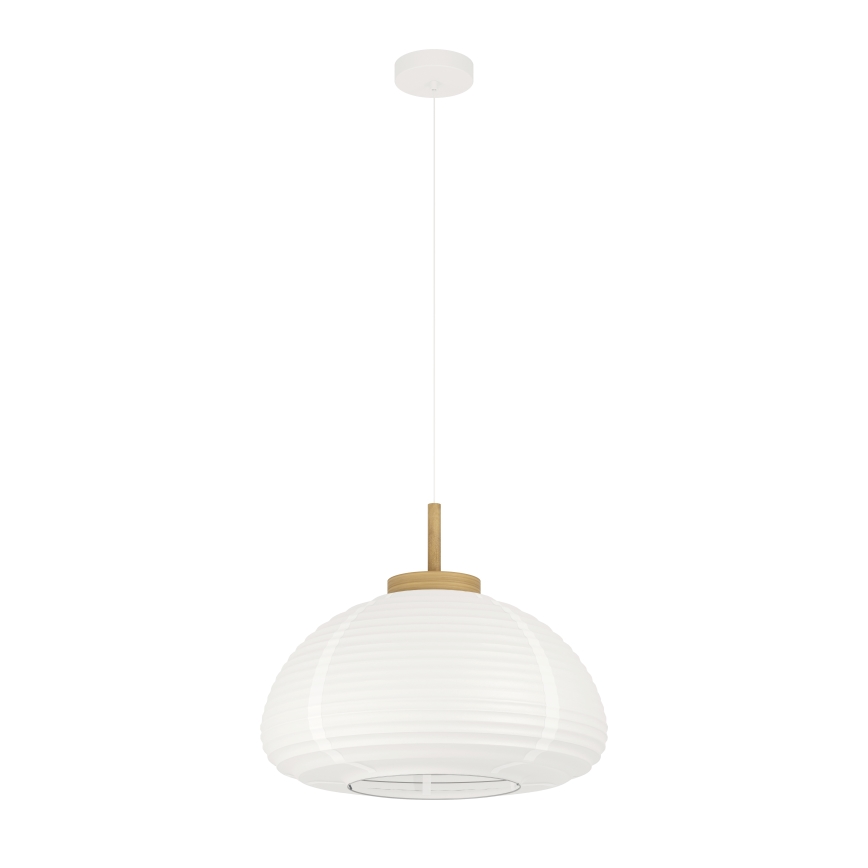 Eglo - Luster na sajli 1xE27/40W/230V prečnik 55 cm bela/bež
