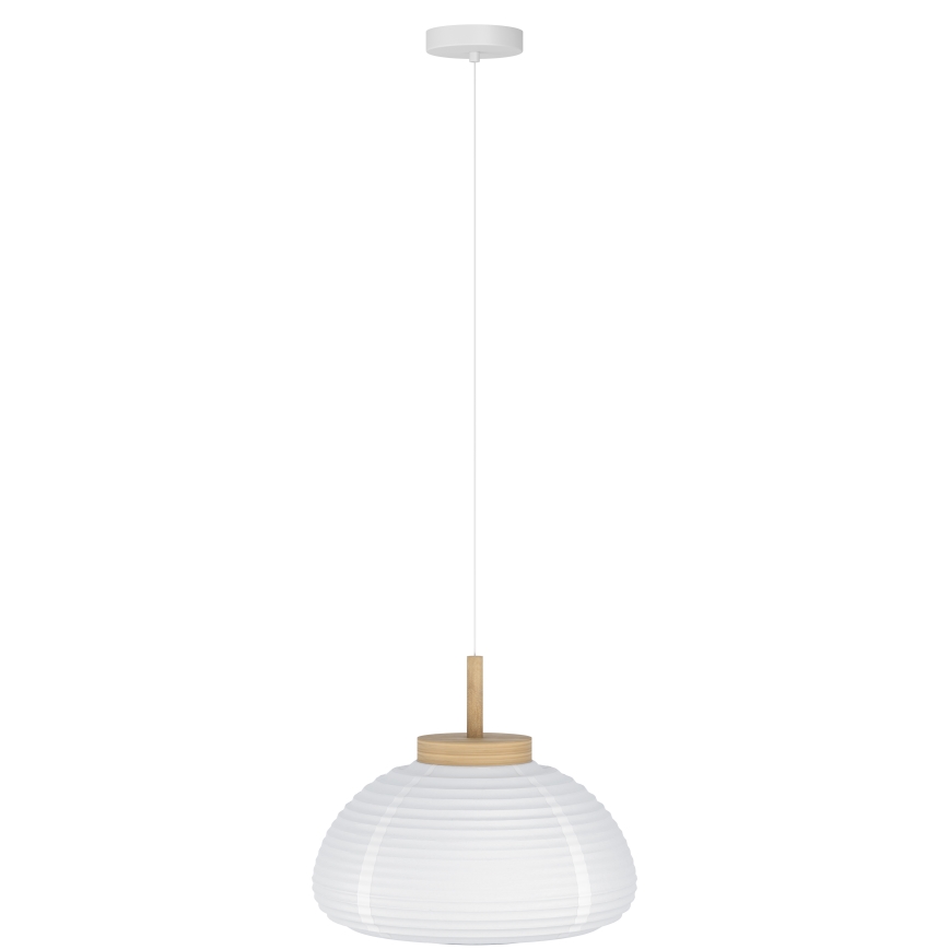 Eglo - Luster na sajli 1xE27/40W/230V prečnik 55 cm bela/bež