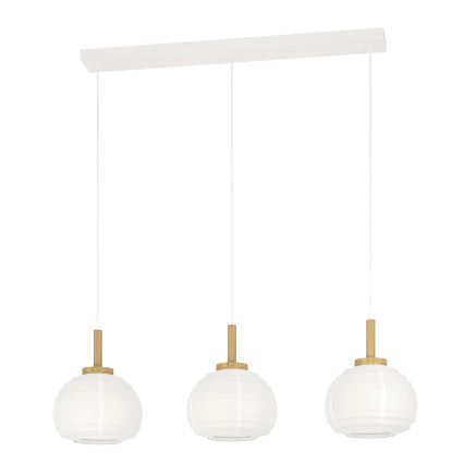 Eglo - Luster na sajli 3xE27/40W/230V bela/bež