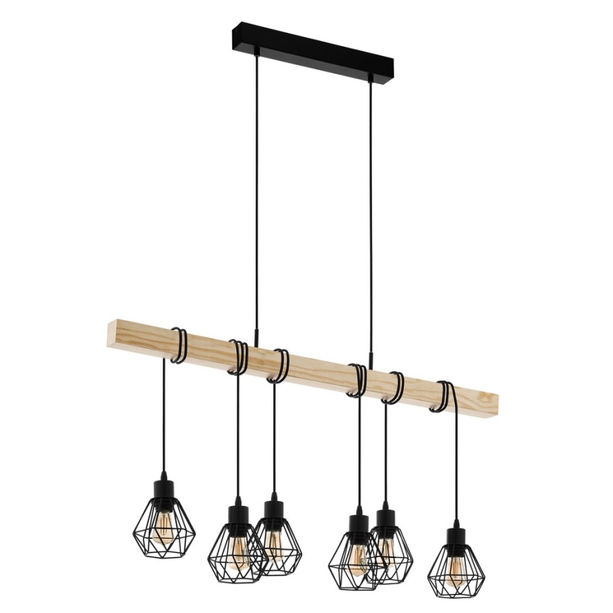 Eglo - Luster na sajli TOWNSHEND 6xE27/60W/230V