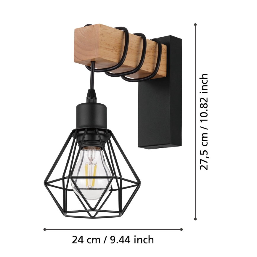 Eglo - Zidno svetlo TOWNSHEND 1xE27/60W/230V