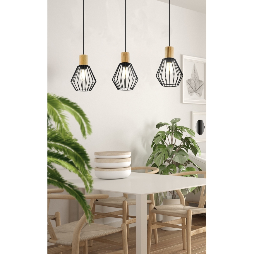 Eglo - Luster na sajli 3xE27/60W/230V