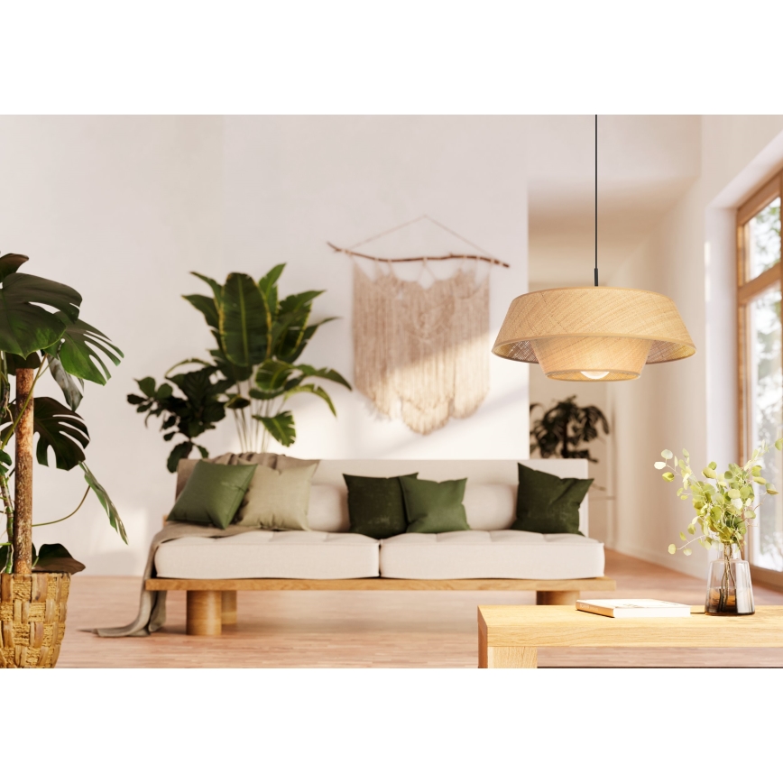 Eglo - Luster na sajli 1xE27/60W/230V, ratan