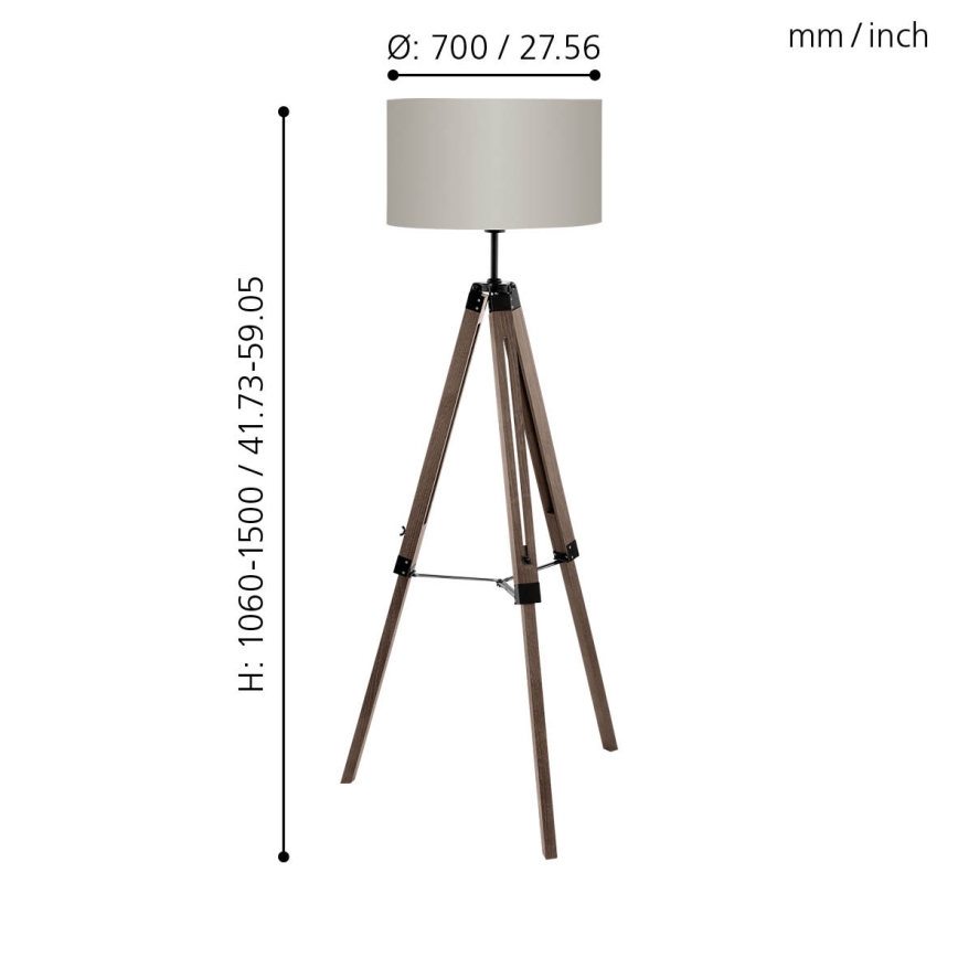 Eglo - Stojeća lampa 1xE27/60W/230V