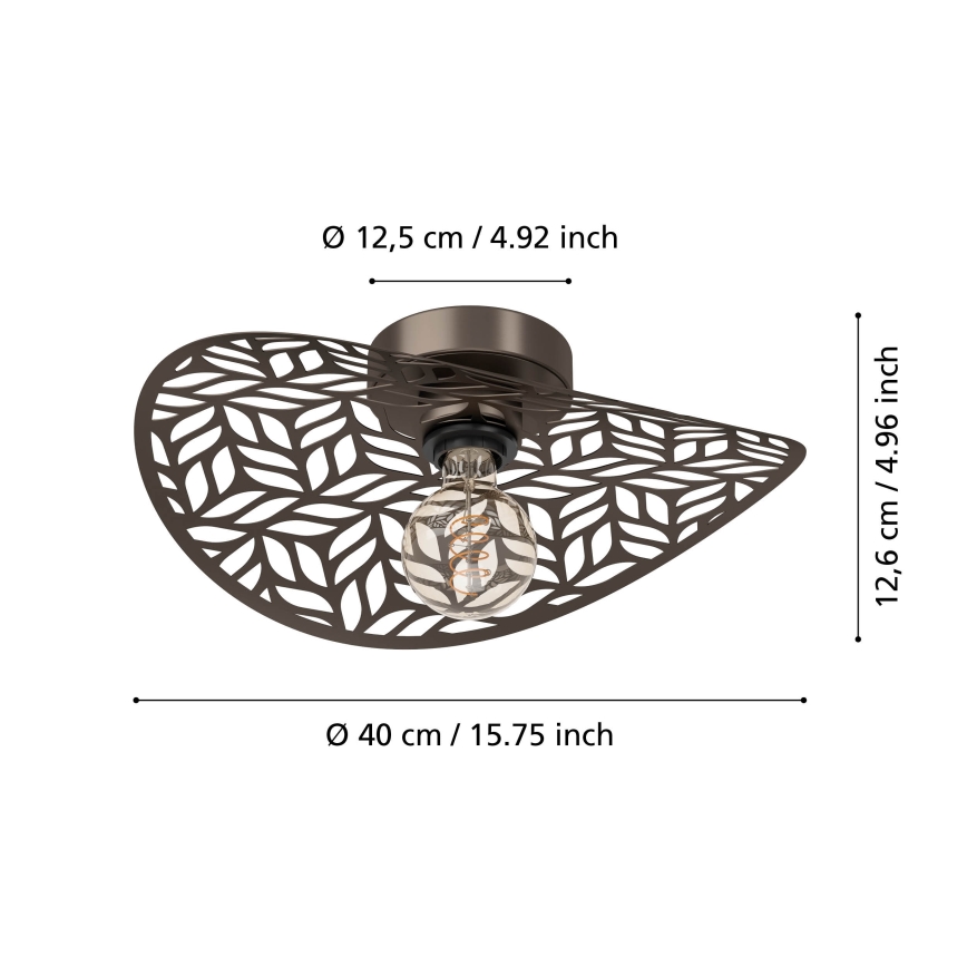 Eglo - Plafonsko svetlo 1xE27/60W/230V prečnik 40 cm u bronzanoj boji