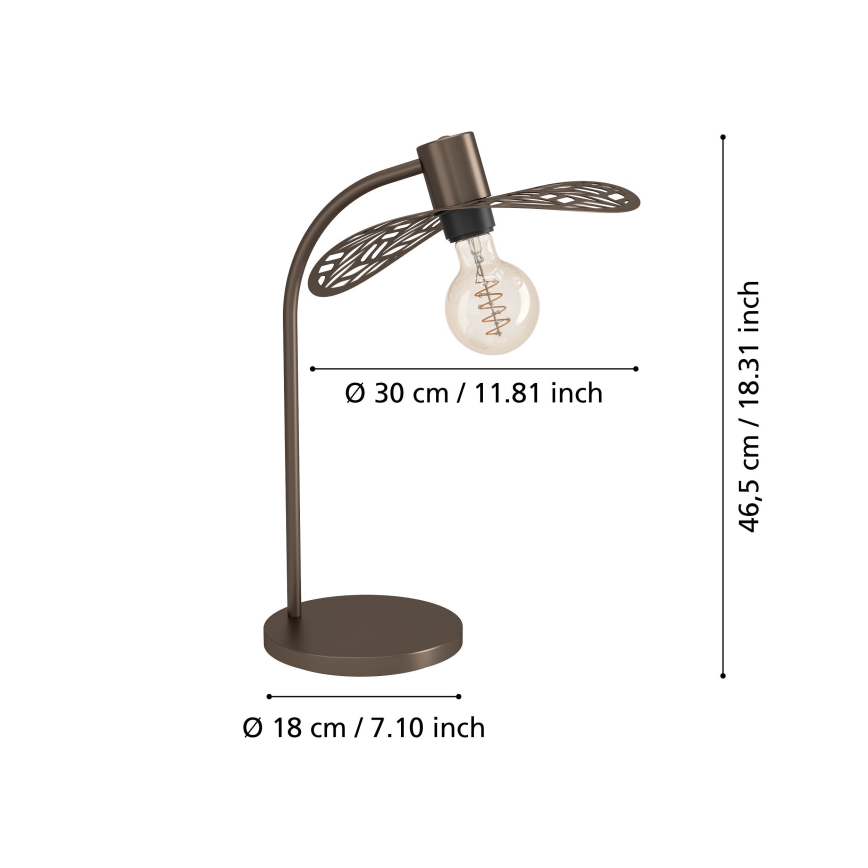 Eglo - Stona lampa 1xE27/60W/230V bronzana