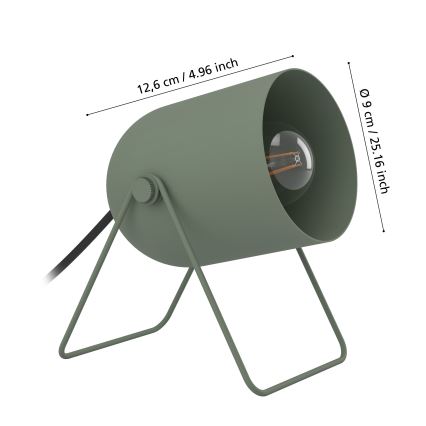 Eglo - Stona lampa 1xE14/8W/230V zelena