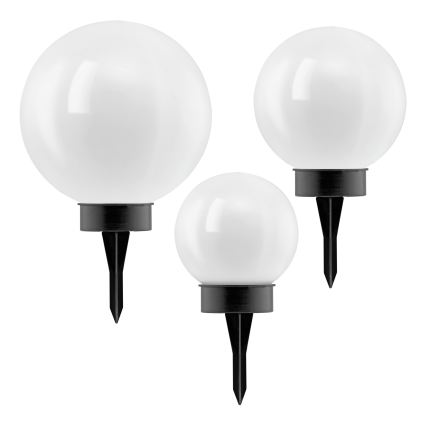 Eglo - LED solarna lampa sa senzorom, set od 3 kom., LED/1800 mAh, IP44, crna