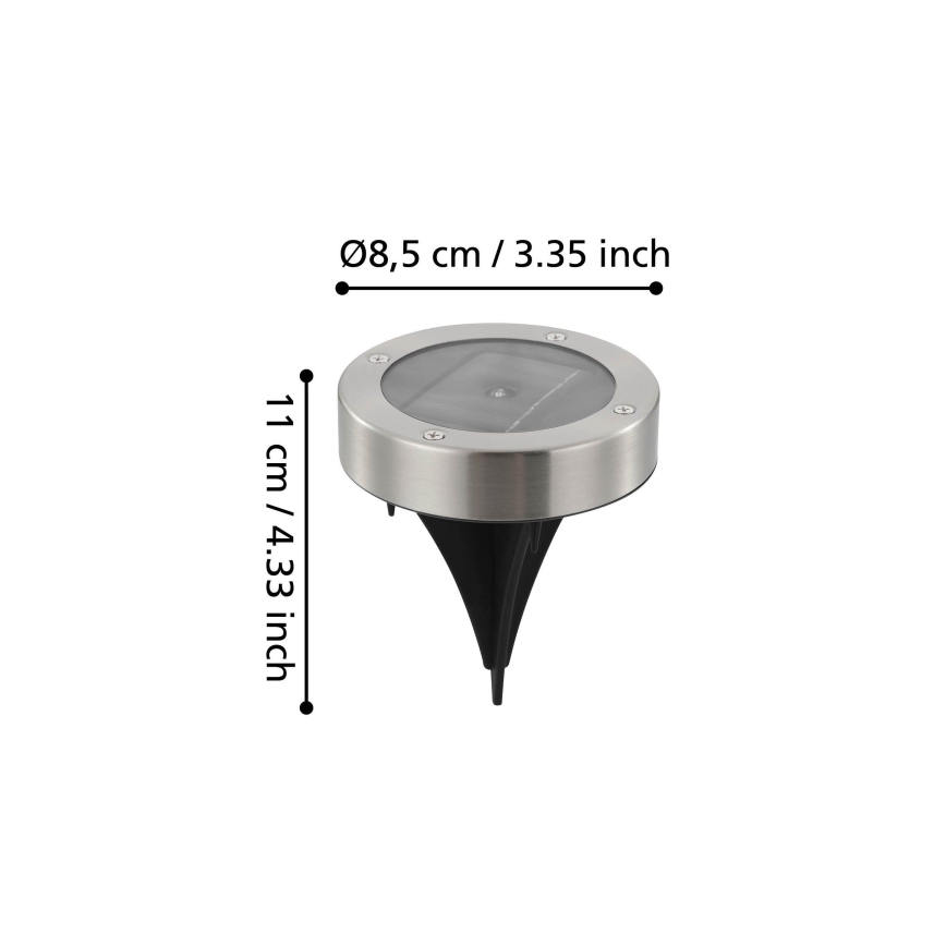 Eglo 48777 - LED solarno svetlo sa senzorom LED/0,07W/1,2V 200 mAh mat hrom