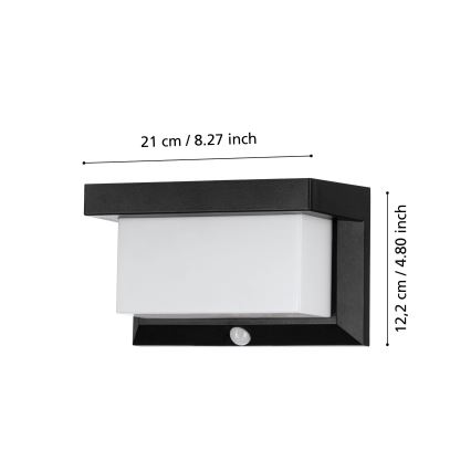 Eglo - LED solarno zidno svetlo sa senzorom LED/3,84W/3,7V 2000 mAh IP44