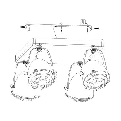 Eglo 49079 - Spot svetlo GATEBECK 4xE14/40W/230V