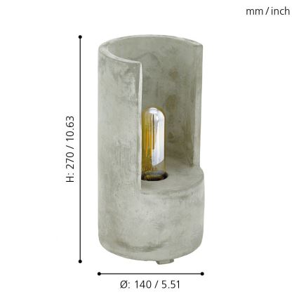 Eglo 49111 - Stona lampa LYNTON 1xE27/60W/230V