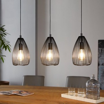 Eglo 49142 - Viseći luster CLEVEDON na sajli 3xE27/60W/230V