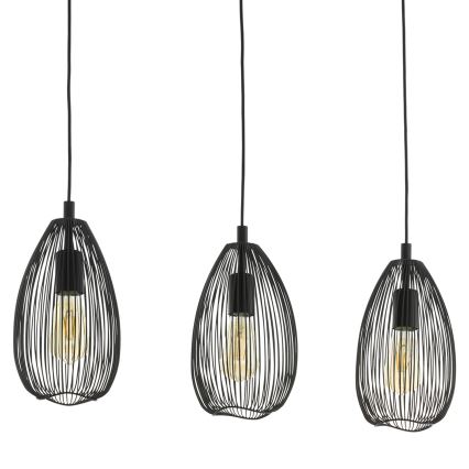 Eglo 49142 - Viseći luster CLEVEDON na sajli 3xE27/60W/230V